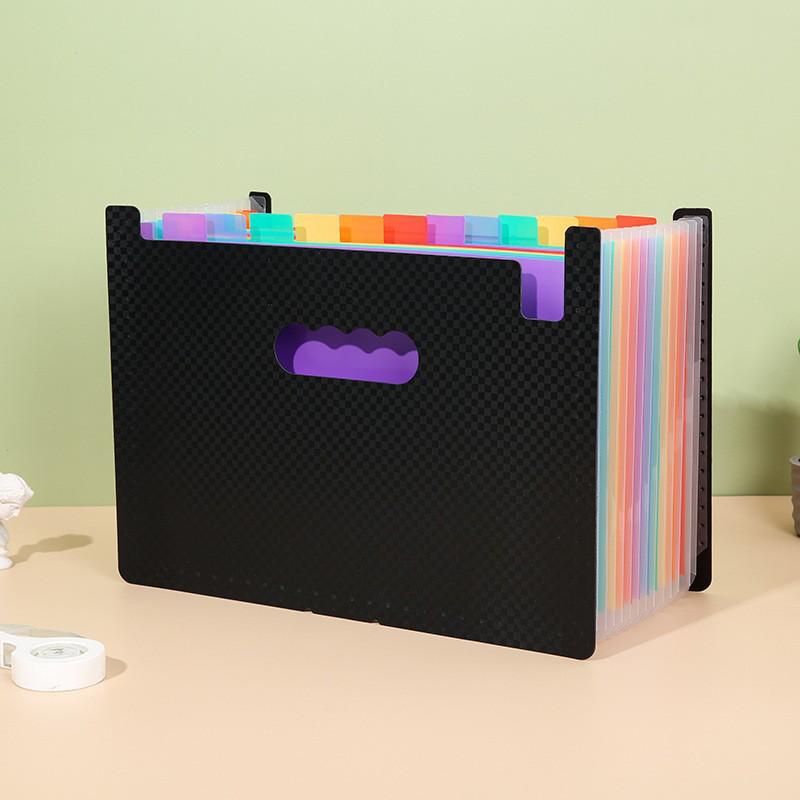 Desktop Stand-up Accordion Folder with 13/25 Pockets - Student Exam Paper Organizer