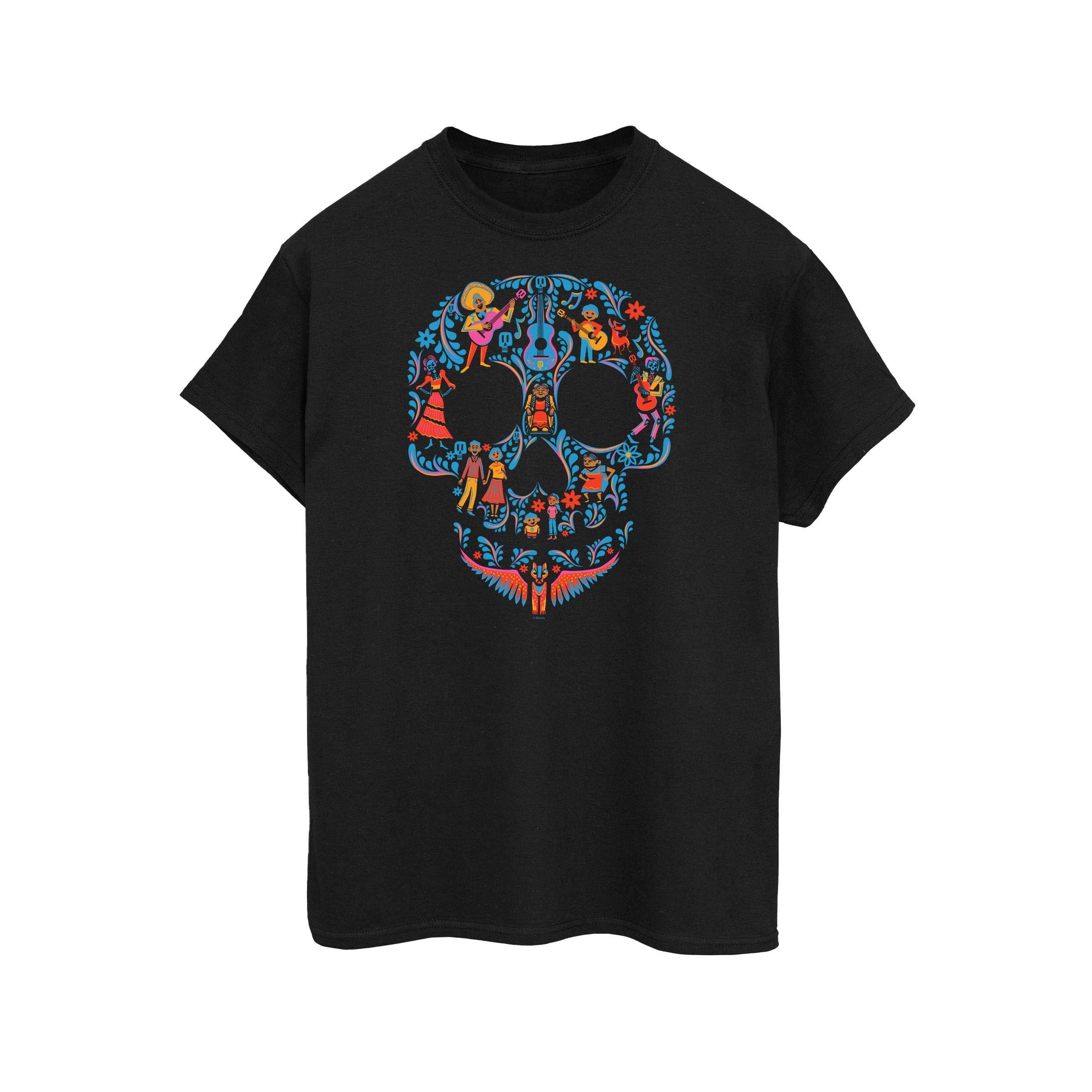 Coco heren schedel katoenen T-shirt L zwart