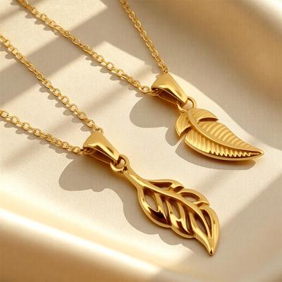 Stainless Steel Leaf Pendant for DIY Bracelets, Bags, and Ornaments