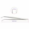 Aoje-Link 304 Stainless Steel Tweezers with Curved Serrated Tips, Multipurpose Tweezers for Sewing and Electronic Repair, Silver, 1 Piece