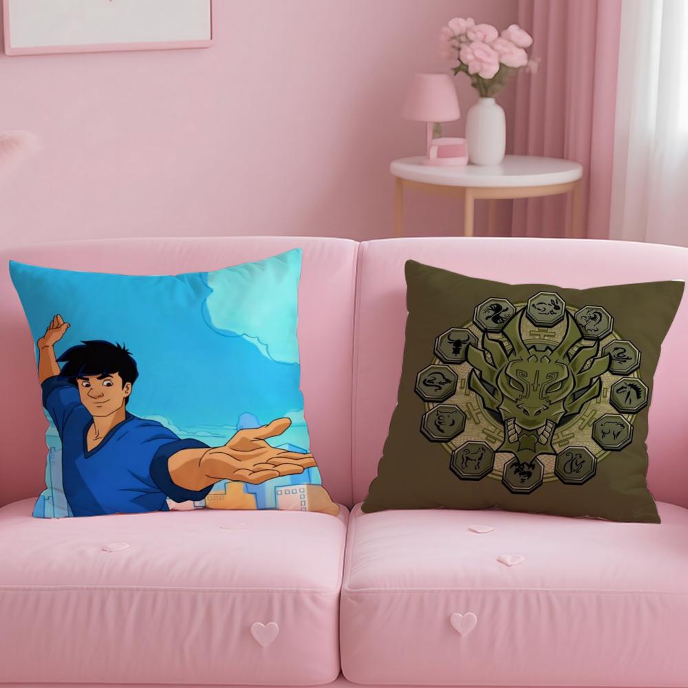 J-Jackie Chan A-Adventures Cushion Cover Comfortable Reversible Pillow Cover Ideal for Car Sofa Bedroom & Beyond