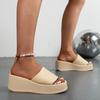 fashion New Thick SoleSummer Pinch Toe on Women Wedges Sandals Platform High Heels Fashion Open Toe Ladies Casual Shoes Comfortable
