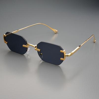 Fashion Retro Metal Frame Colorful Lens Sunglasses Vintage Small Square Rectangle Sun Glasses Men Women UV400 Eyewear Eyeglasses