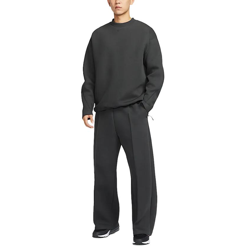 Nike Tech Fashion Comfortable Versatile Wide-Leg Knitted Sports Pants Men bottoms Coal-Black HJ0696-060