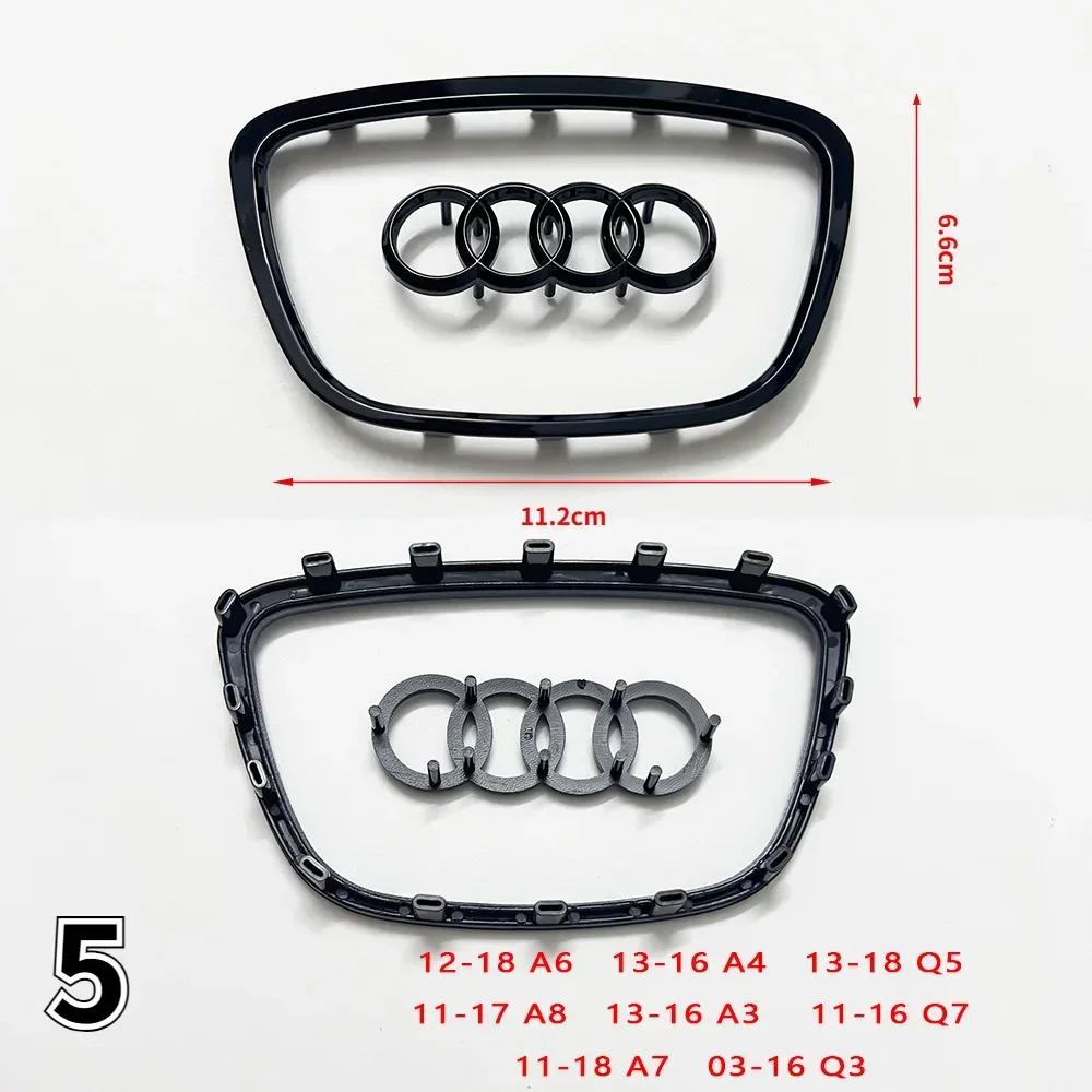 Auto Lenkrad Logo Heller Rahmenstreifen Galvanisierter Auto Logo Aufkleber Für Audi A3 A4 B8 8P B9 8V A5 A6 C7 A7 Q3 Q5 Q7