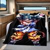 1 Stück Son Goku Druck Flanelldecke, Hohe Qualität für alle Jahreszeiten, Heimdekoration, Wärme und Komfort, Perfekt für Weihnachtsgeschenke