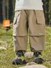 European Boy's Fleece-Lined Work Pants, Winter 2025 Children's Wear Collection