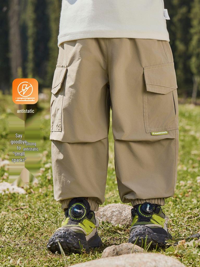 European Boy's Fleece-Lined Work Pants, Winter 2025 Children's Wear Collection