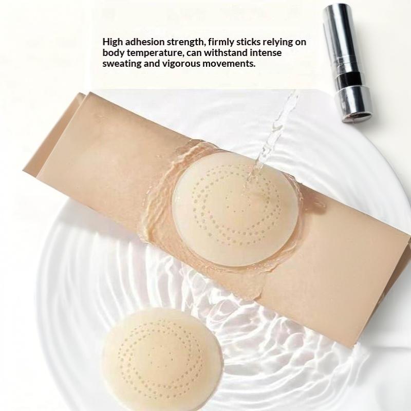 1 Pair Soft Invisible Adhesive Chest Paste Reusable Breathable Lift Up Bra Pads for Bridal Wedding Events