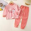 2026 Summer Children Full Sleeve Underwear Suits Baby Spring O-Neck Cartoon Cotton Pajama Set Long Pant Kids Home Wear Clothing Suit for Girl Boy