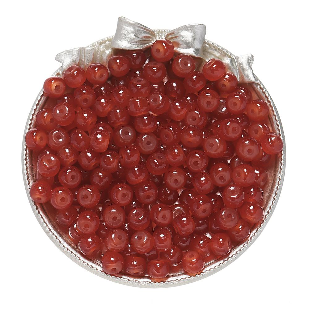 20-50pcs/lot Jelly Flat Round glass Beads Bracelet Spacer Beads For DIY Handmade Charm Jewelry Making Findings Wholesale