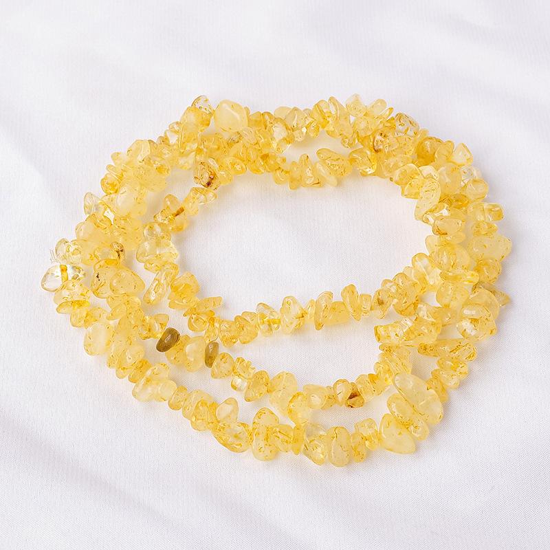 Naturweißes Pulver, gelber Amethyst-Bruchstein, Halbfertigprodukt, DIY, Farbige Kristallsteine, lose Perlen, Schmuckzubehör