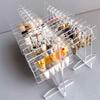 Nail Hanger Display Stand Acrylic Hanging Transparent   Nail Sample Display Stand with 10pcs Hanger