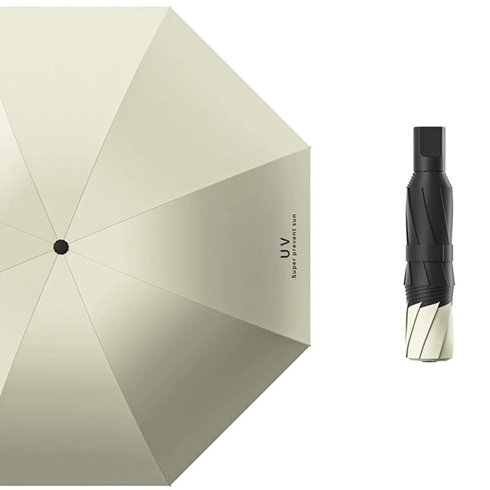 

Portable Manual Pocket Rain Umbrella UV Protection UPF50+ Travel Umbrella Mini Folding Sun Umbrella Summer Iron&8K бежевий