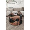 YIN YANG UNITY SERENITY COFFEE TABLE 4-PIECE BLACK WALNUT 70 CM Special Design Decorative Coffee Table