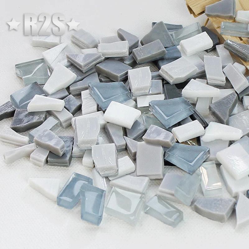 100g Glass Mosaic Tiles Multi Color Mosaic Piece DIY Mosaic Making Stones for Craft Hobby Arts Home Wall Decoration Arte