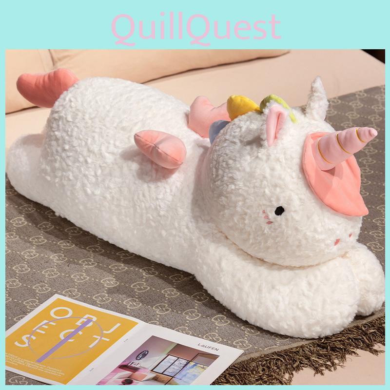 Long Unicorn Body Pillow Ideal For Bedroom Decor And Comfortable Backrest Support