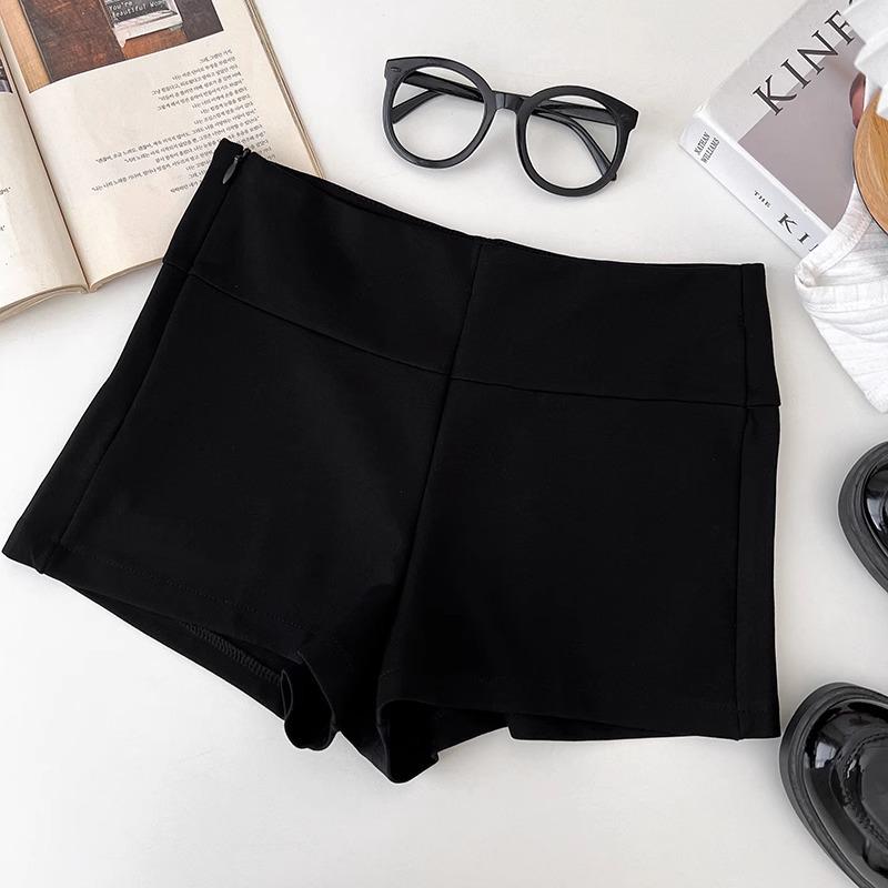 

Женские леггинсы А-силуэта черного цвета в стиле «острая девчонка» с эластичными штанинами: Осенние шорты с широкими штанинами для похудения M чёрный