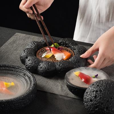 Kreatives japanisches Molekularküche Geschirr Ausgewählt Meteoritenkugel Schüssel Teller Trockeneis Konzept Westliches Essen Teller Premium Tablett