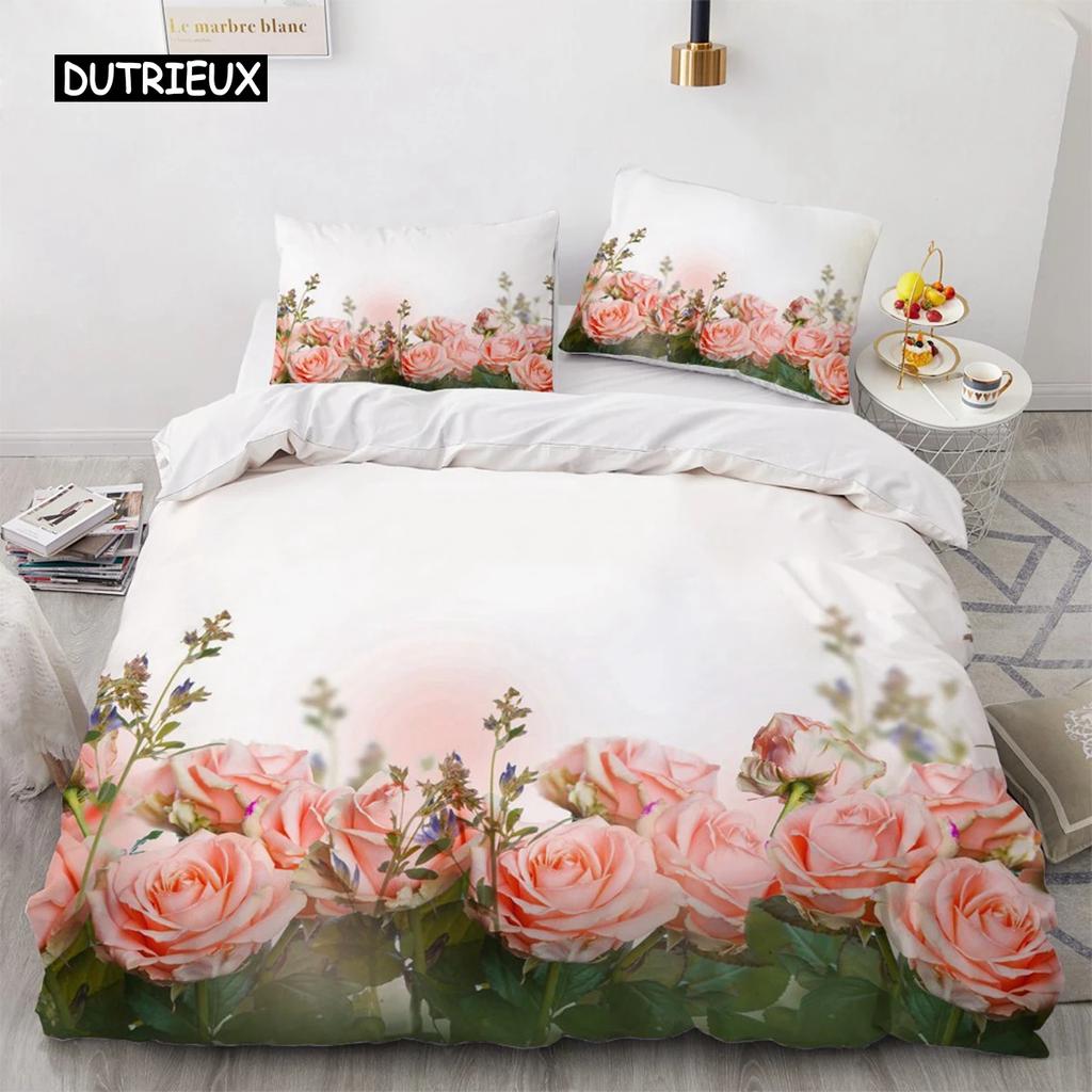 Luxury 3D Bedding Set Europe Double Duvet Cover Comfortable Blanket Quilt Nordic Bed Linen