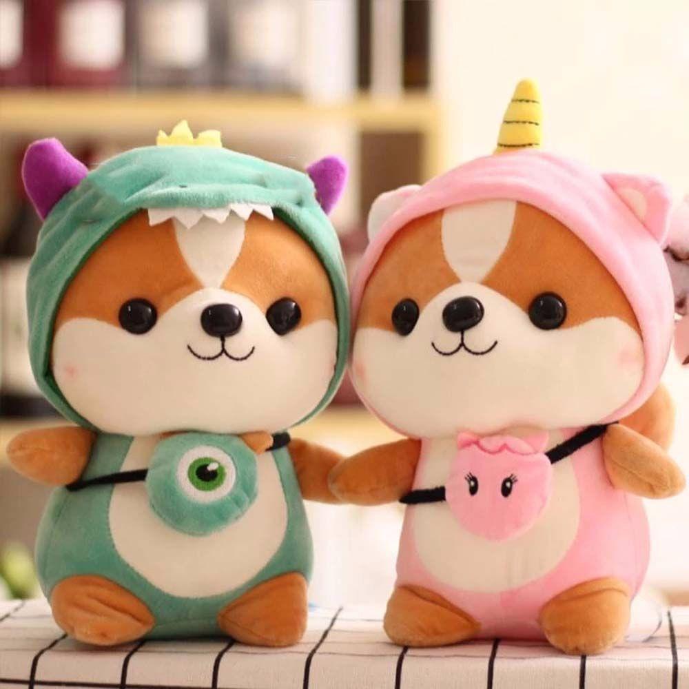 Elk Send Female Animal Bee Corgi Chai Pillow Dinosaur Plush Toy Shiba Inu Plush Toy Squirrel Doll