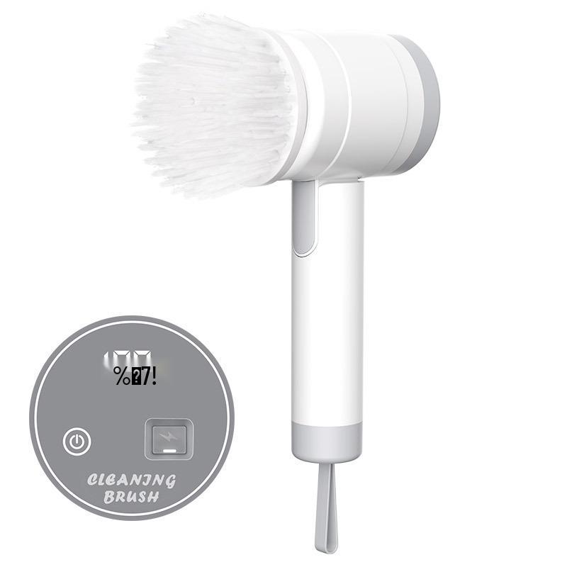 2025 Multi-Functional Electric Rechargeable Cleaning Brush with Steel Wool for Kitchen Pots