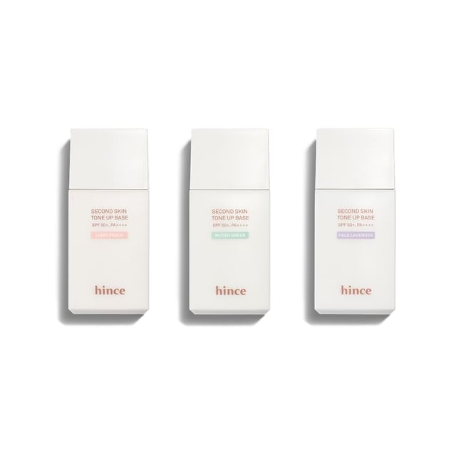 hince - Second Skin Tone Up Base - 3 Colors Pale Lavender