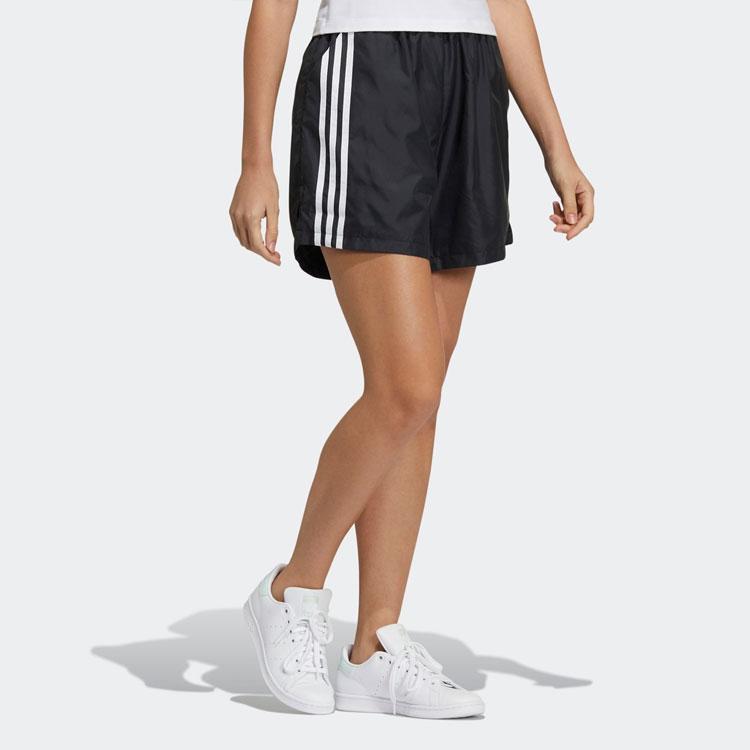 Adidas Originals Trefoil Printed Casual Sports Shorts Women shorts Black HA4721