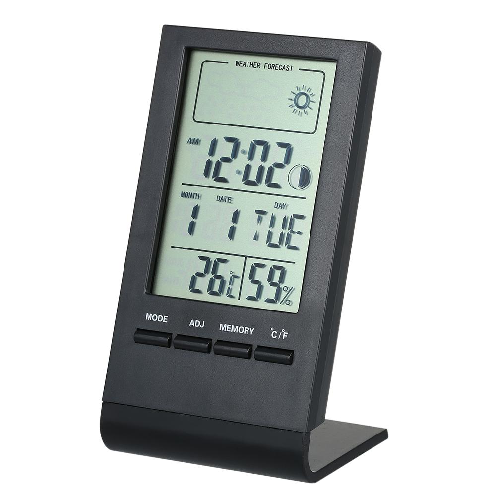 

Digital Thermometer Hygrometer Indoor Outdoor Temperature Humidity Meter C/F LCD Display Sensor Probe Weather Station чёрный