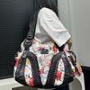 Ladies Vintage Spice Girl Tote Bag Large Capacity Niche Personality Washed Shoulder Bag