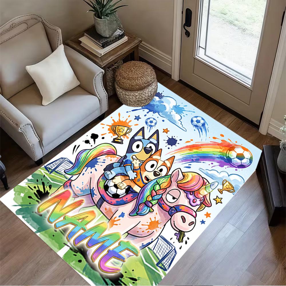 Halloween Friends Customized Name Carpet Perfect for Balcony Entryway Study Room Hallway Anti-slip Rug Anime Office Decor Birthday/Christmas Gift