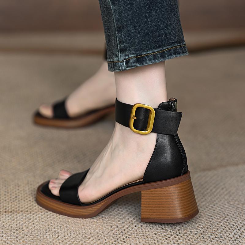 Fashion Espadrille pour femmes, talons hauts rétro, sandales à bout ouvert, semelles trempées beiges