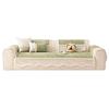Solid Color Chenille Sofa Cover All-seasons Smooth Skin-Friendly Fixed Non-slip Seat Cushion One-piece Sofa Cover Fringe Trim