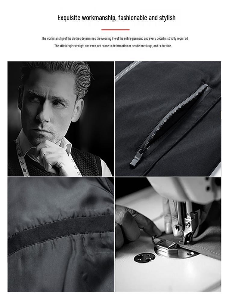 Giacca a vento con cappuccio da uomo stile coreano slim fit - Giacca trendy giovanile Autunno/Inverno