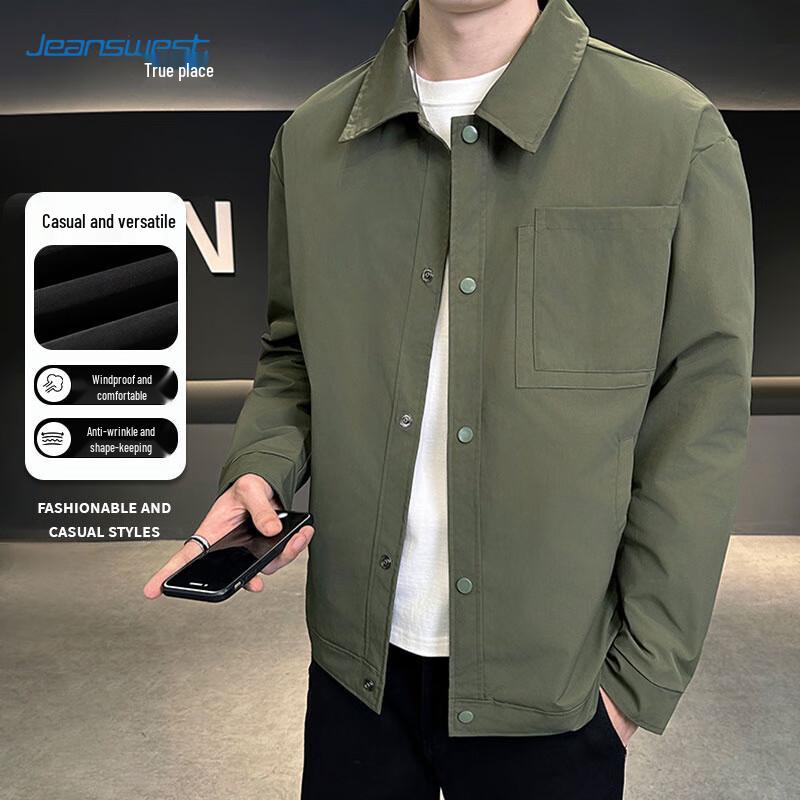 JEANSWEST Men's Autumn Casual Lapel Jacket