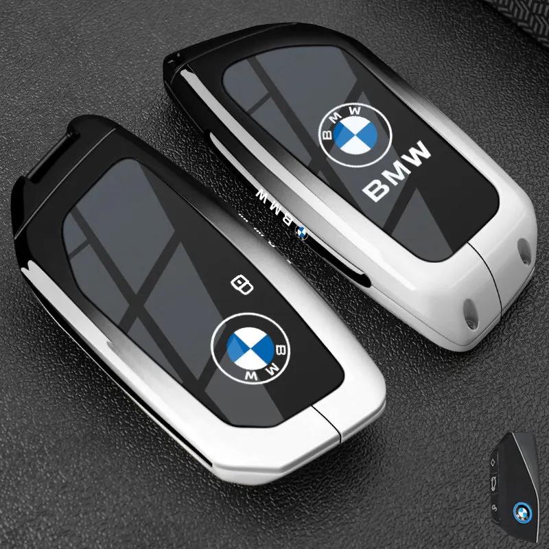 Metal NFC Car Card Key Cover Fob Case Shell for BMW 1 3 New 5 7 8 Series X1 X3 X5 X6 X7 F30 G20 F34 F31 G30 G01 F15 I3 M4 535le LVAXC1