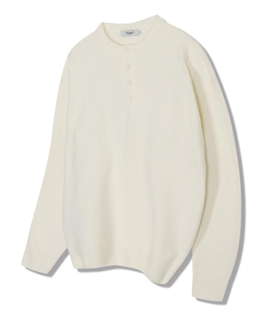 POLYGRAM Soft Wool Blend Henley Neck Knit - 5 Colors