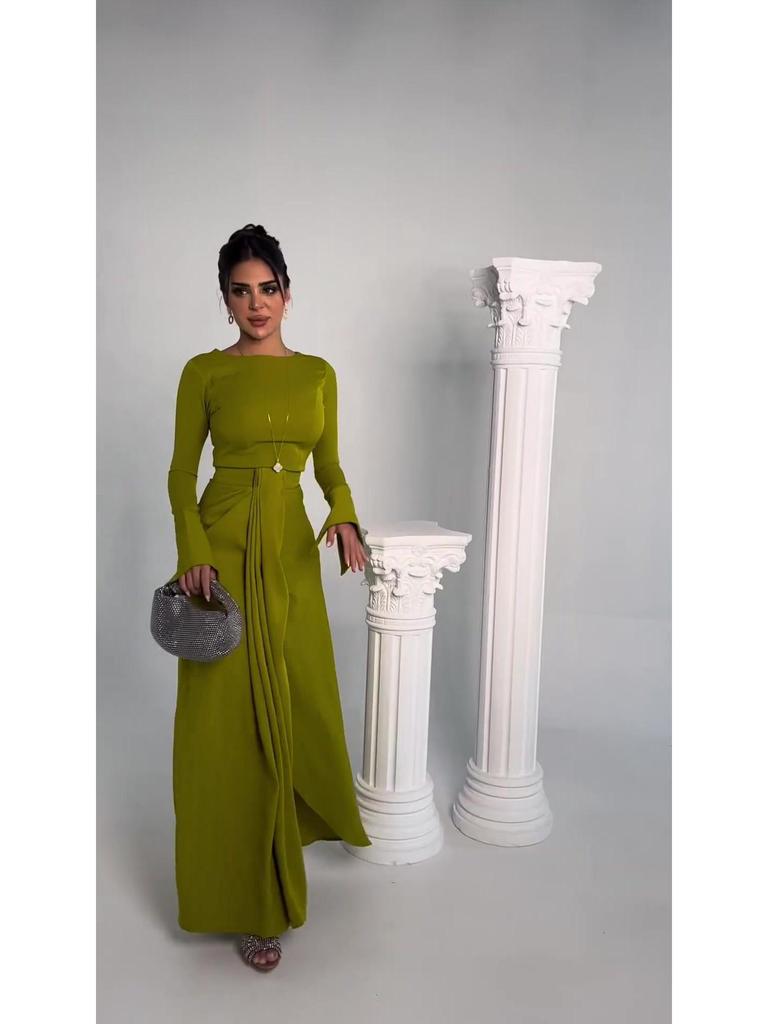 European and American Women's Spring 2025 Satin Evening Gown