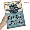 Vintage Aviation Metal Tin Sign Pilot Wall Decor Rustic Home Art 8x12 Inch