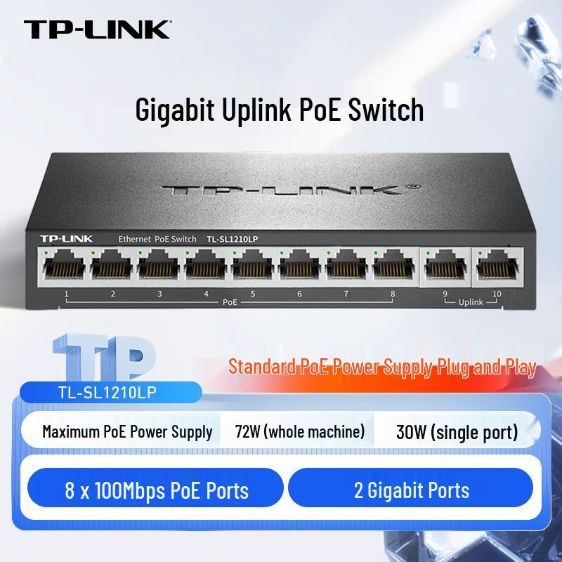 Tp-Link 10-Port Unmanaged PoE Switch TL-SL1210LP