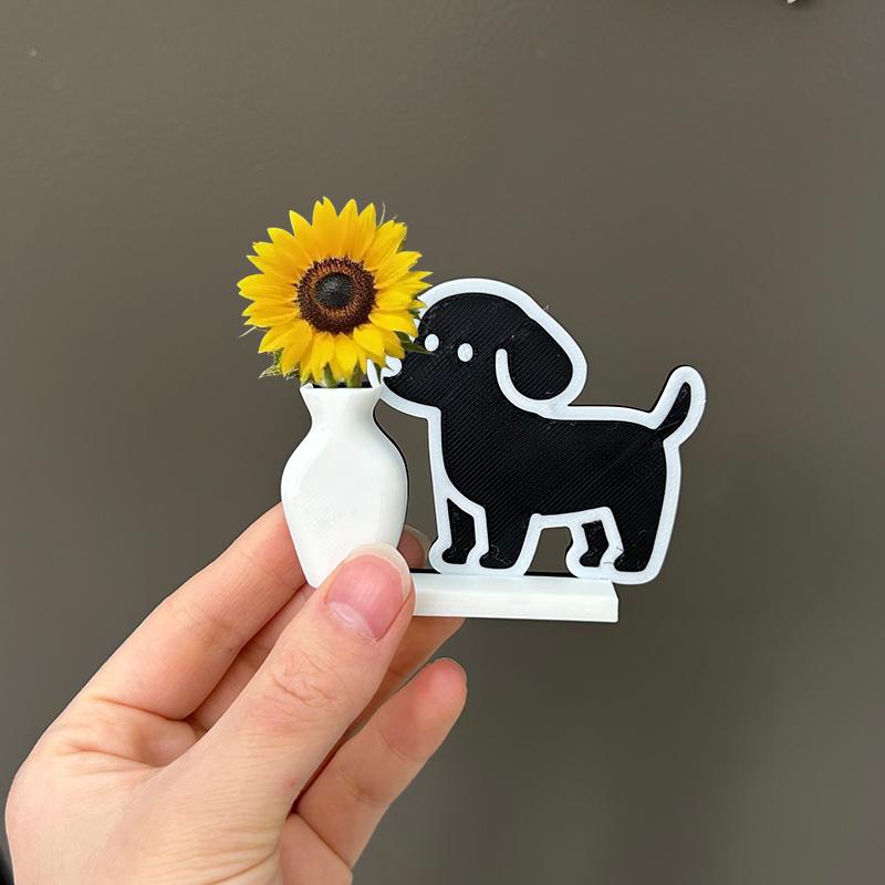 Kühlschrankmagnet mit Hunde-Duftblumen, Deko-Elemente für Hunde, Katzen und andere Tiere – Erinnerungsbox für Zuhause oder Büro – Perfektes Geschenk