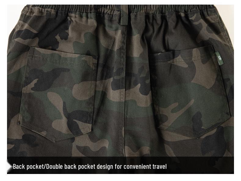 Herren Camouflage Baumwolle Elastischer Arbeitsanzug - Verdickte Schweiß- und Autoreparaturausrüstung für Frühling/Herbst.