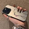 Tongue-out Polar Bear Phone Case for  Poco M6 X6 X5 F6 F5 Pro Mi 13 12 11 Lite 5G 14T 14 13T 12T Electroplate IMD Cover