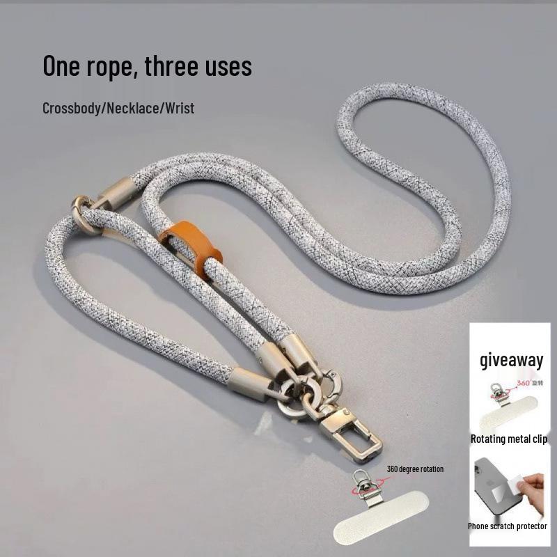 3-in-1 Mobile Phone Lanyard: Crossbody, Shoulder, Neck & Wrist Chain - Elegant and Stylish
