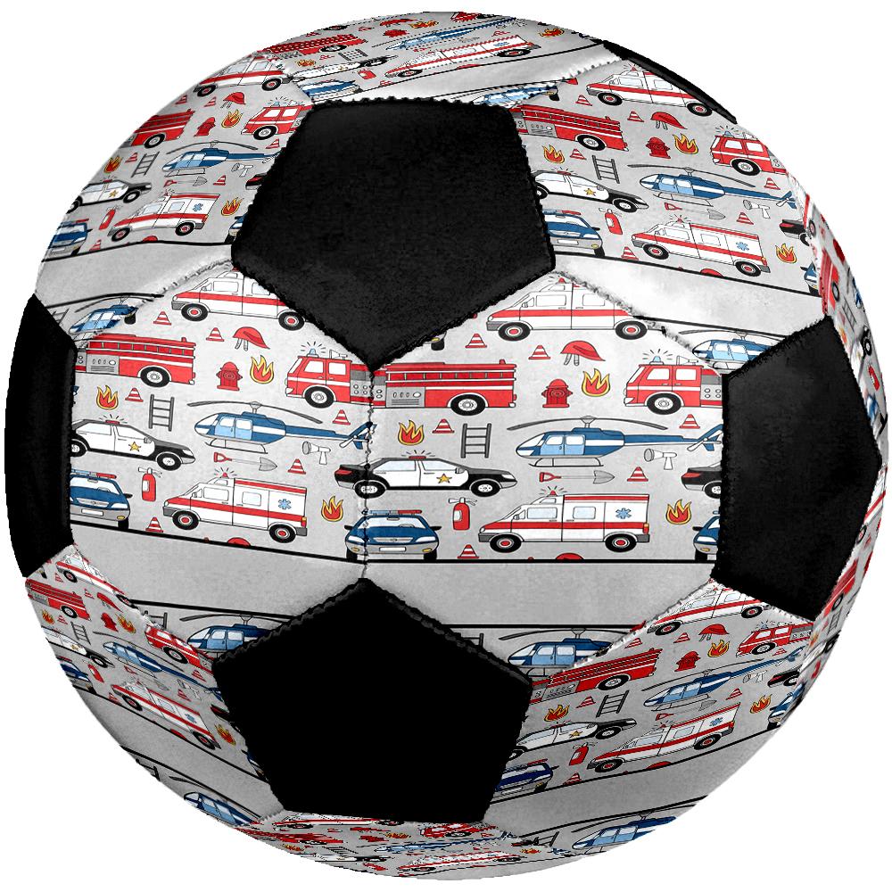 Fire Trucks Police Cars Theme Size 5 Soccer Ball, Suitable for Both Indoor and Outdoor Matches, a Gift Suitable for Everyone.