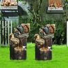 Squirrel Garden Water Fountain Resin Animal Garden Birds Sprinkles Ornament Animals Decoration T0C2