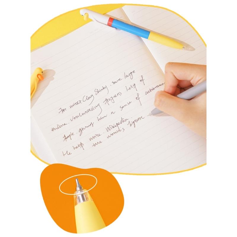 Cartoon Duck Gel Pen 0.5mm Tip Twist Action Gel Pen Quick Drying Journaling Pen Smooth Writing Experience for Writing