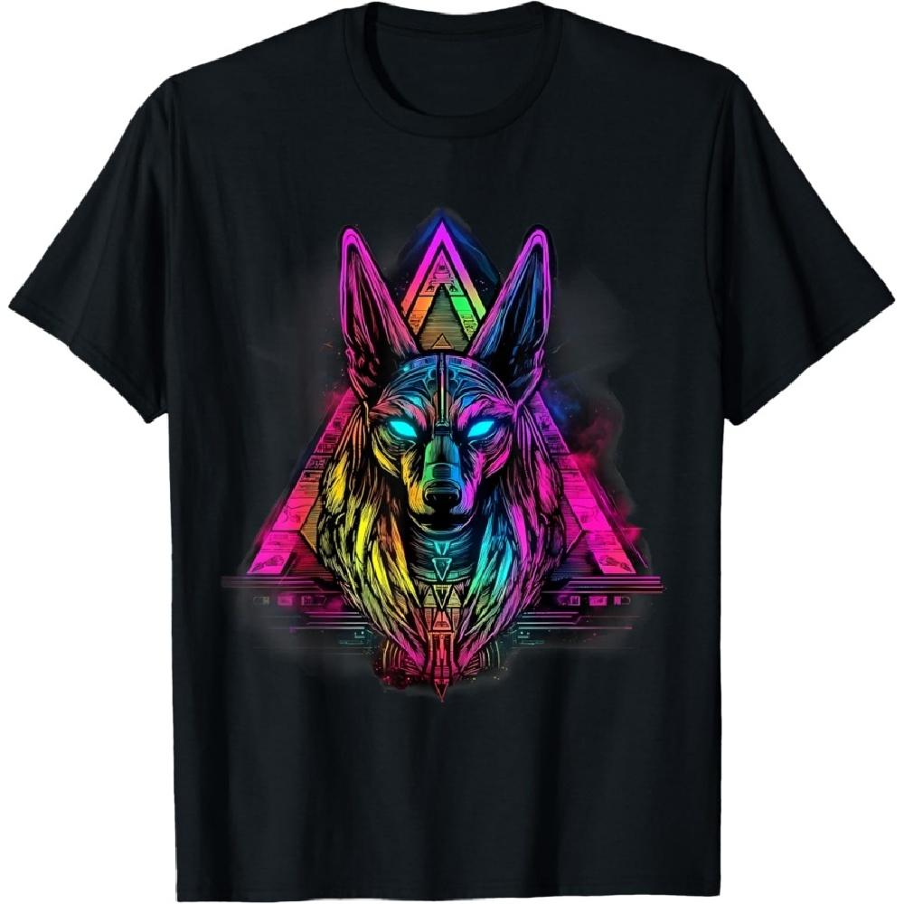 

Ancient Egypt Tutankhamun Anubis Pyramid Egypt Mythology T-Shirt S