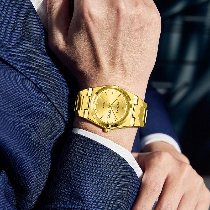 Simple Watch Men'S Fashion Non-Mechanical Quartz Watch Steel Belt Men'S Business Steel Belt Watch