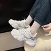 New White Dad Chunky Sneakers Casual Vulcanized Shoes Woman High Platform Sneakers Lace Up White Sneakers Women  Zapatillas